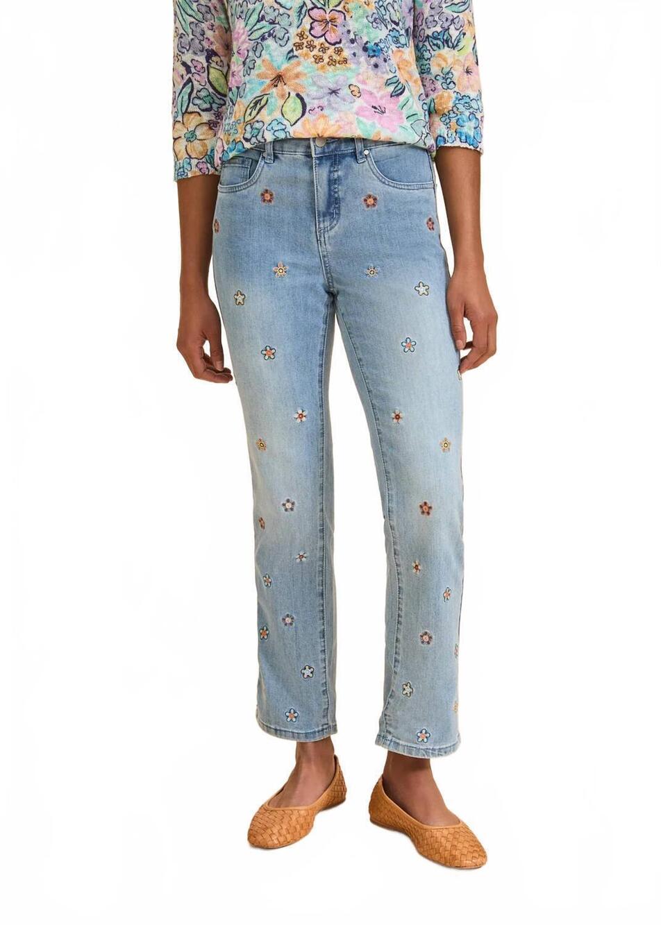 NEW FDJ christina straight ankle denim jeans in medium blue